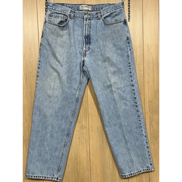 Levi's 550‎ Jeans Mens 38x30 Relaxed Fit Light Wash Baggy Thrashed Denim - Picture 1 of 16
